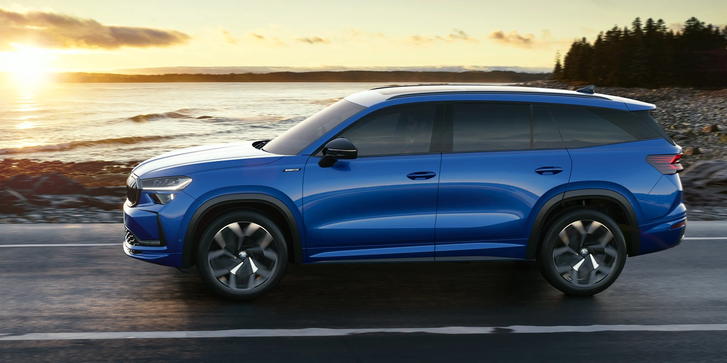 The front-wing Sportline badges and 19" 'Tirsuli' anthracite alloy wheels make the Kodiaq Sportline unmissable.